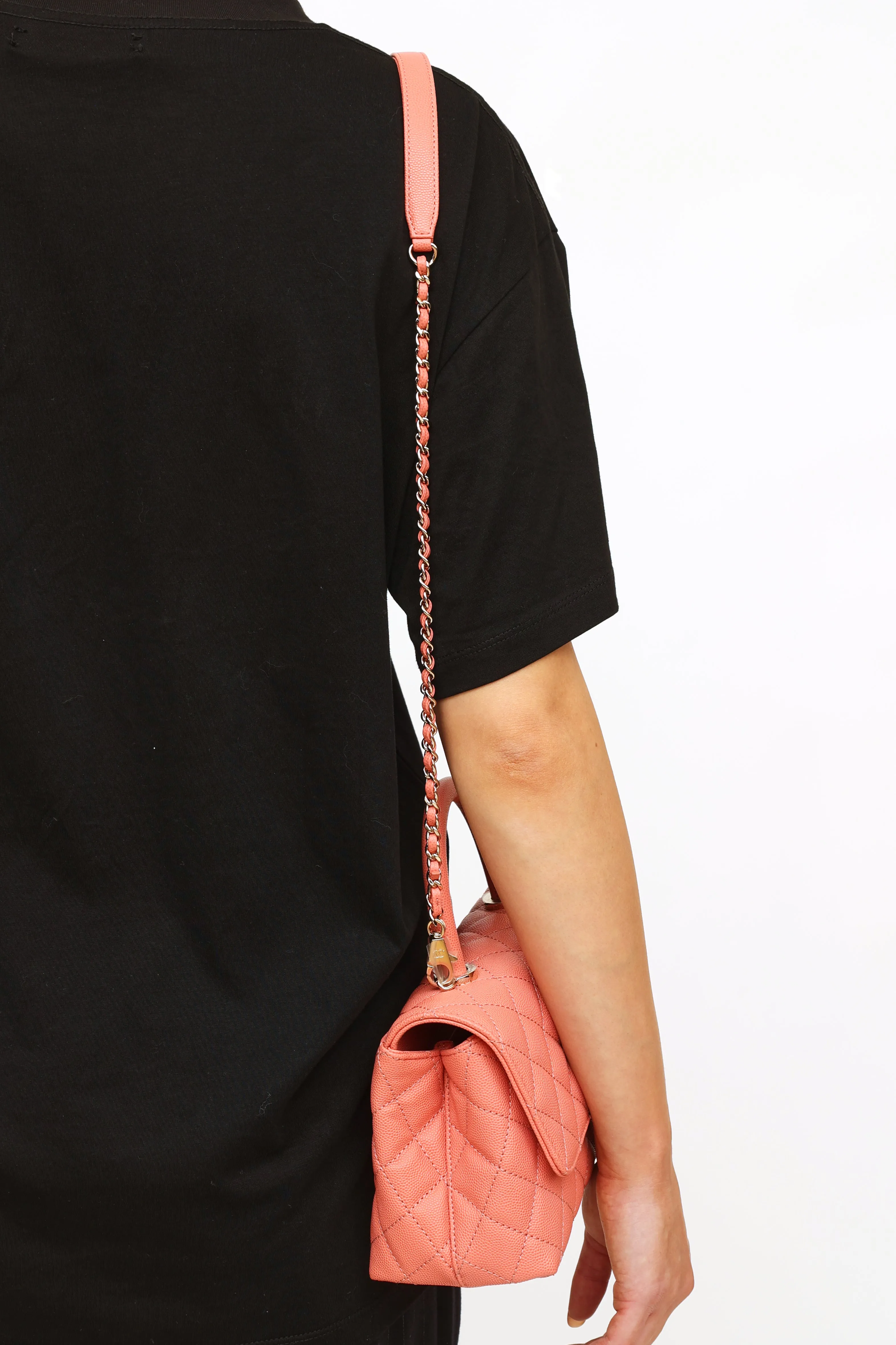 2022 Pink Caviar Coco Top Handle Bag