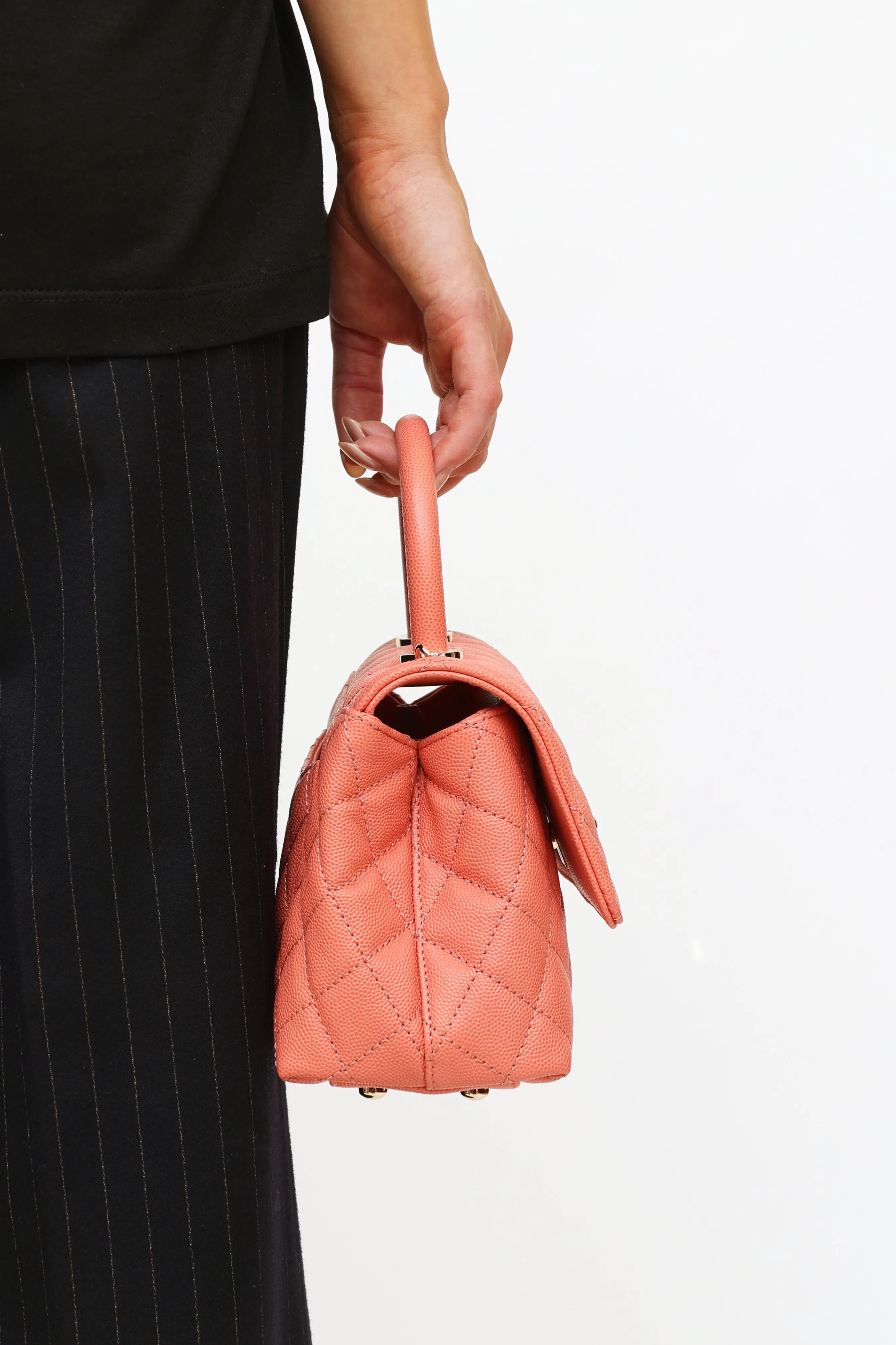 2022 Pink Caviar Coco Top Handle Bag