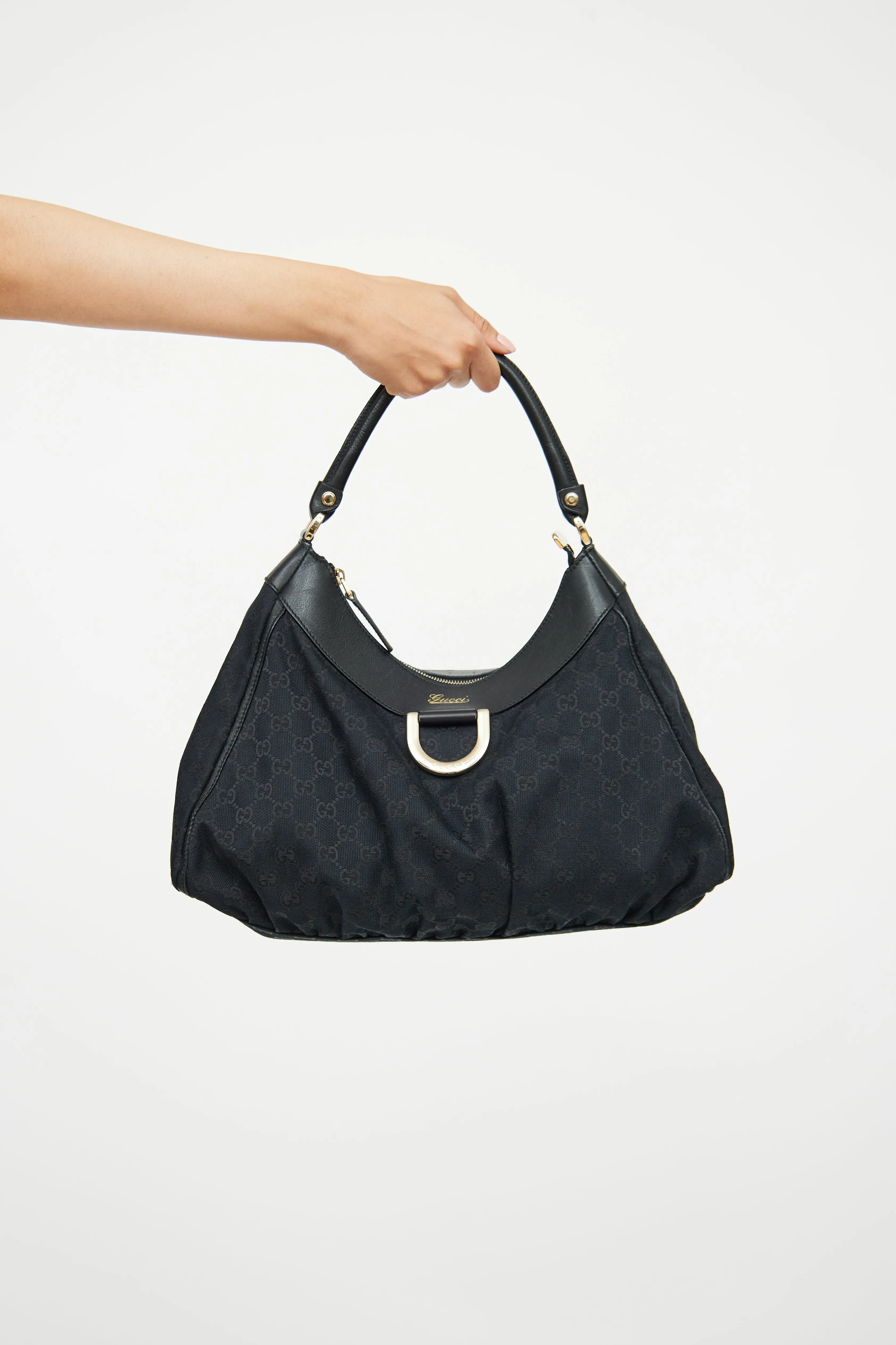Black Abbey D-Ring Top Handle Bag