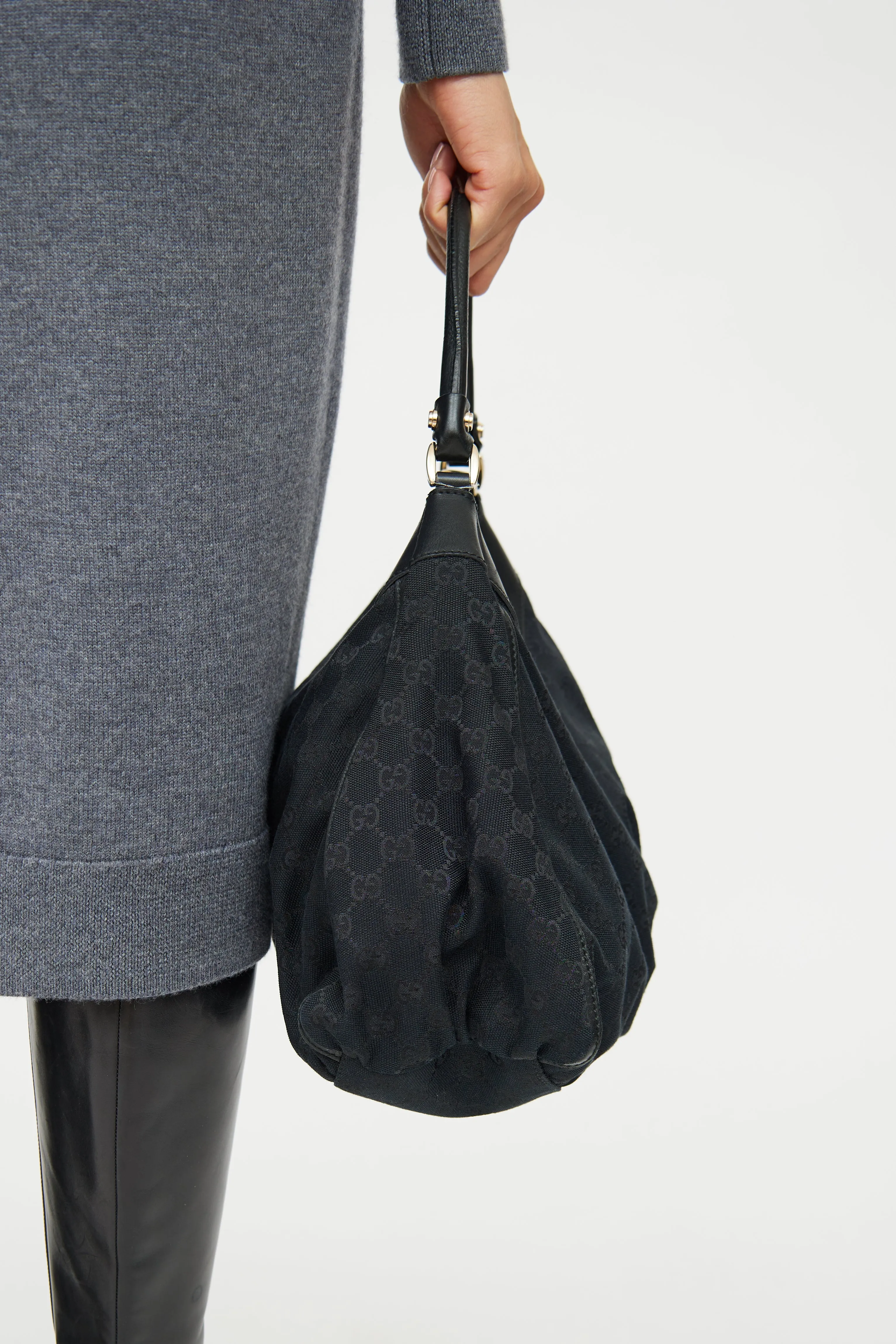 Black Abbey D-Ring Top Handle Bag