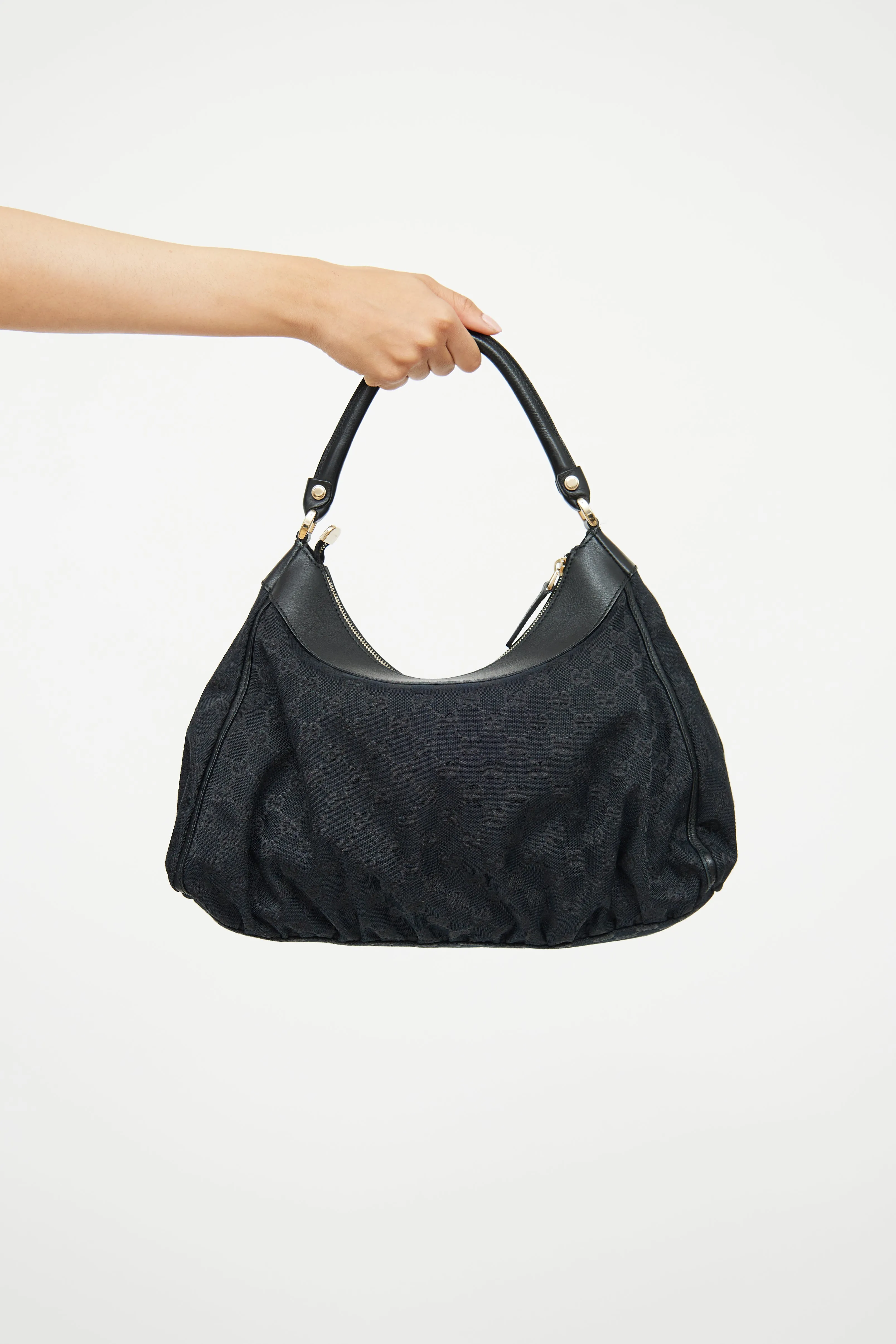 Black Abbey D-Ring Top Handle Bag