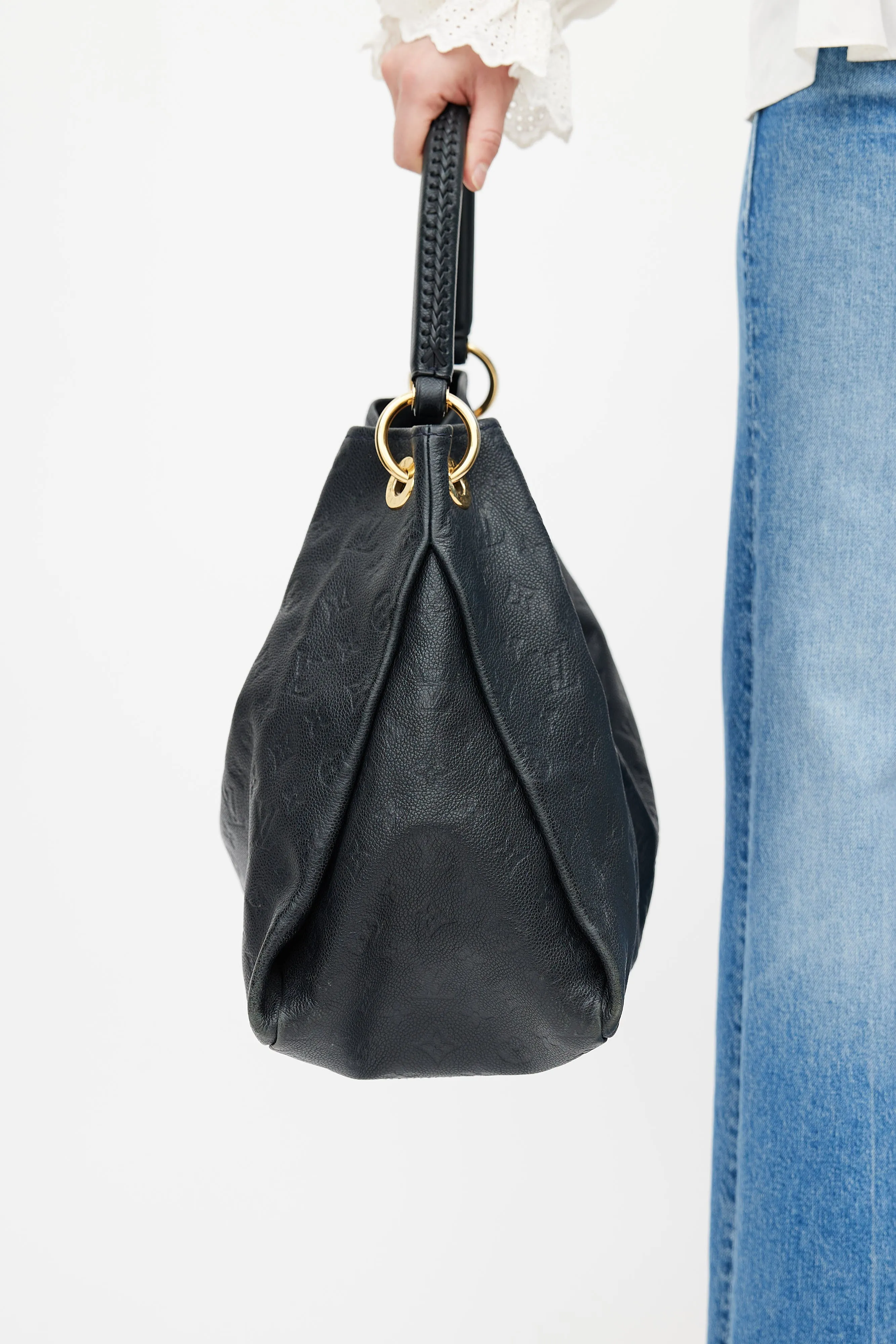 Black Artsy Monogram Empreinte Shoulder Bag