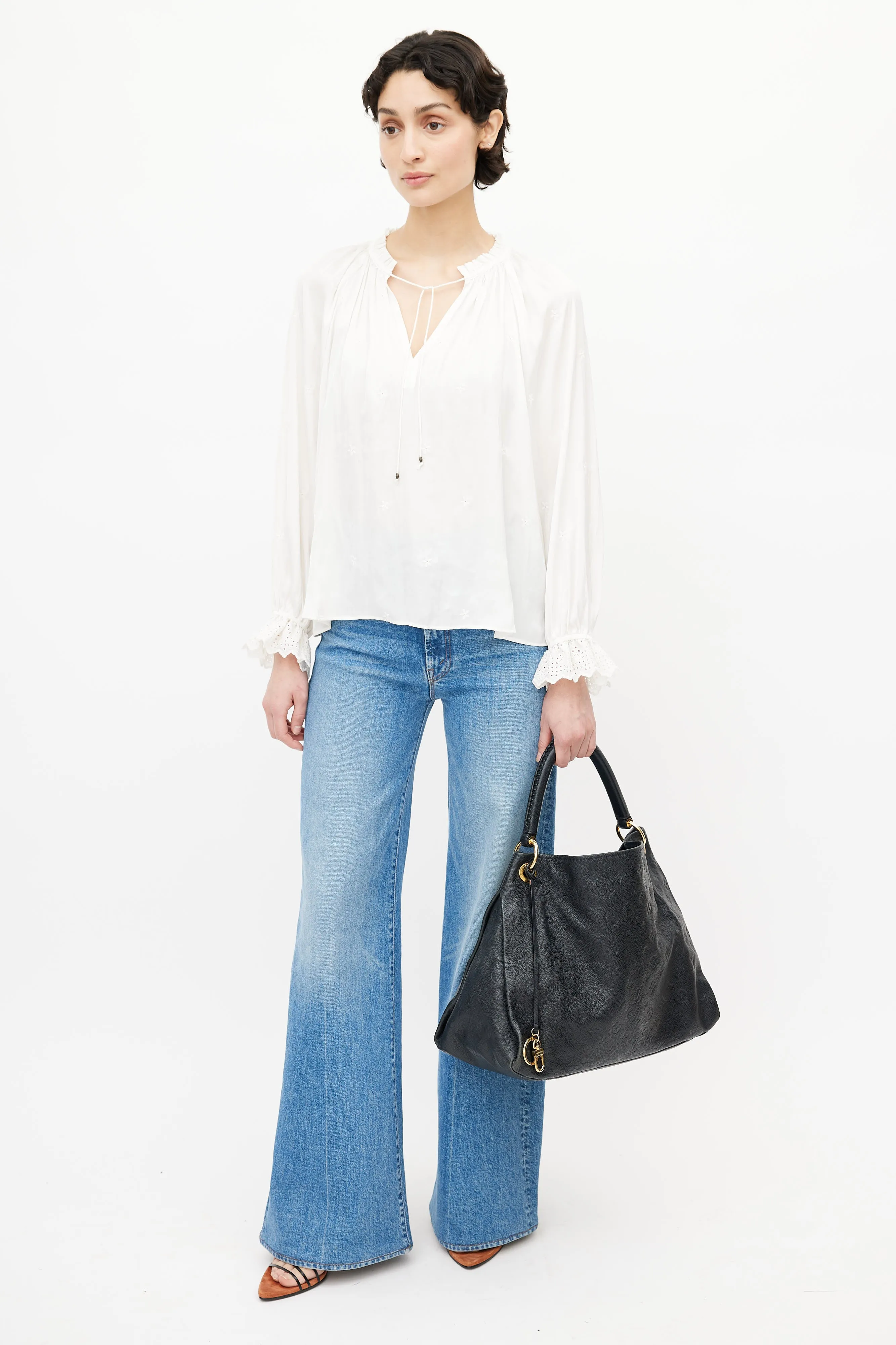 Black Artsy Monogram Empreinte Shoulder Bag