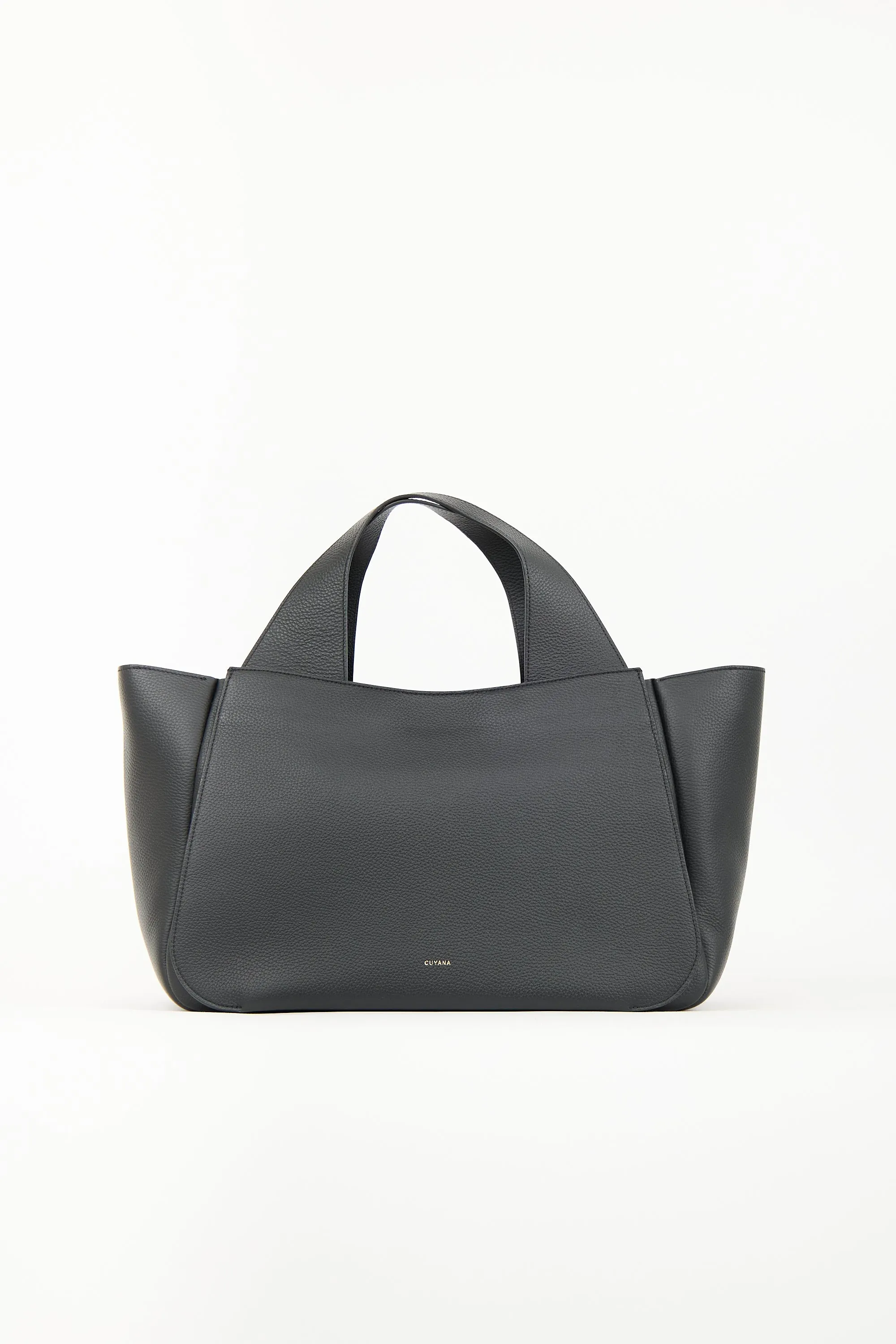 Black Leather Mila Satchel Bag