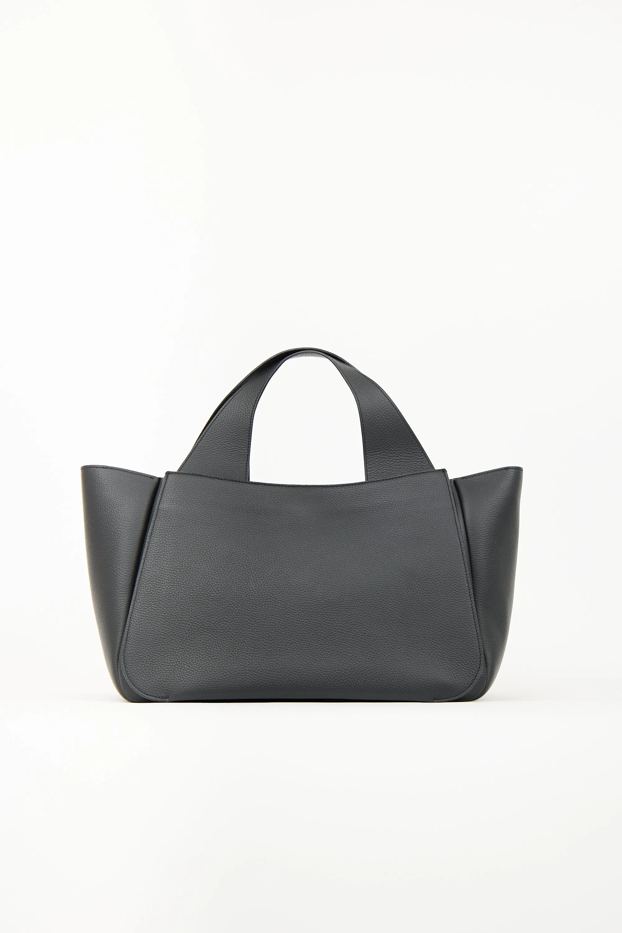 Black Leather Mila Satchel Bag