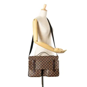 Brown Louis Vuitton Damier Ebene Broadway Satchel