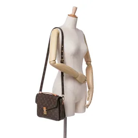 Brown Louis Vuitton Monogram Pochette Metis Satchel