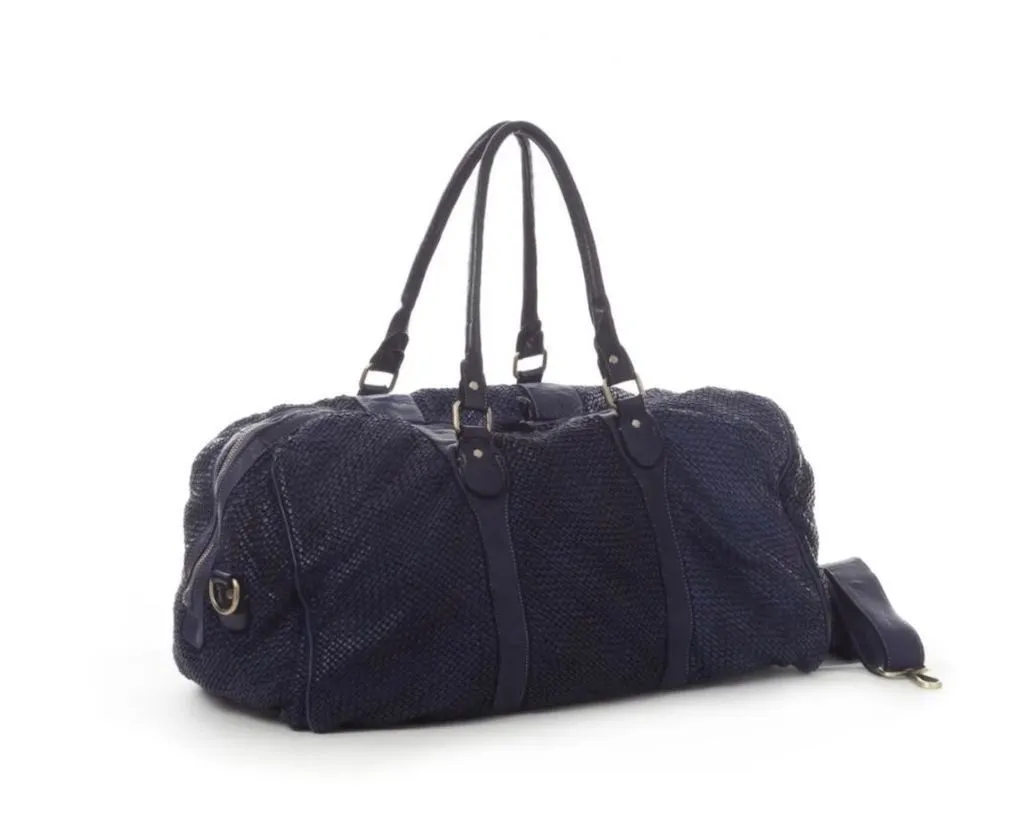 BZNA Bag Viona Blau Italy Designer Weekender Unisex Reise Tasche Handtasche Schultertasche Leder Shopper Neu