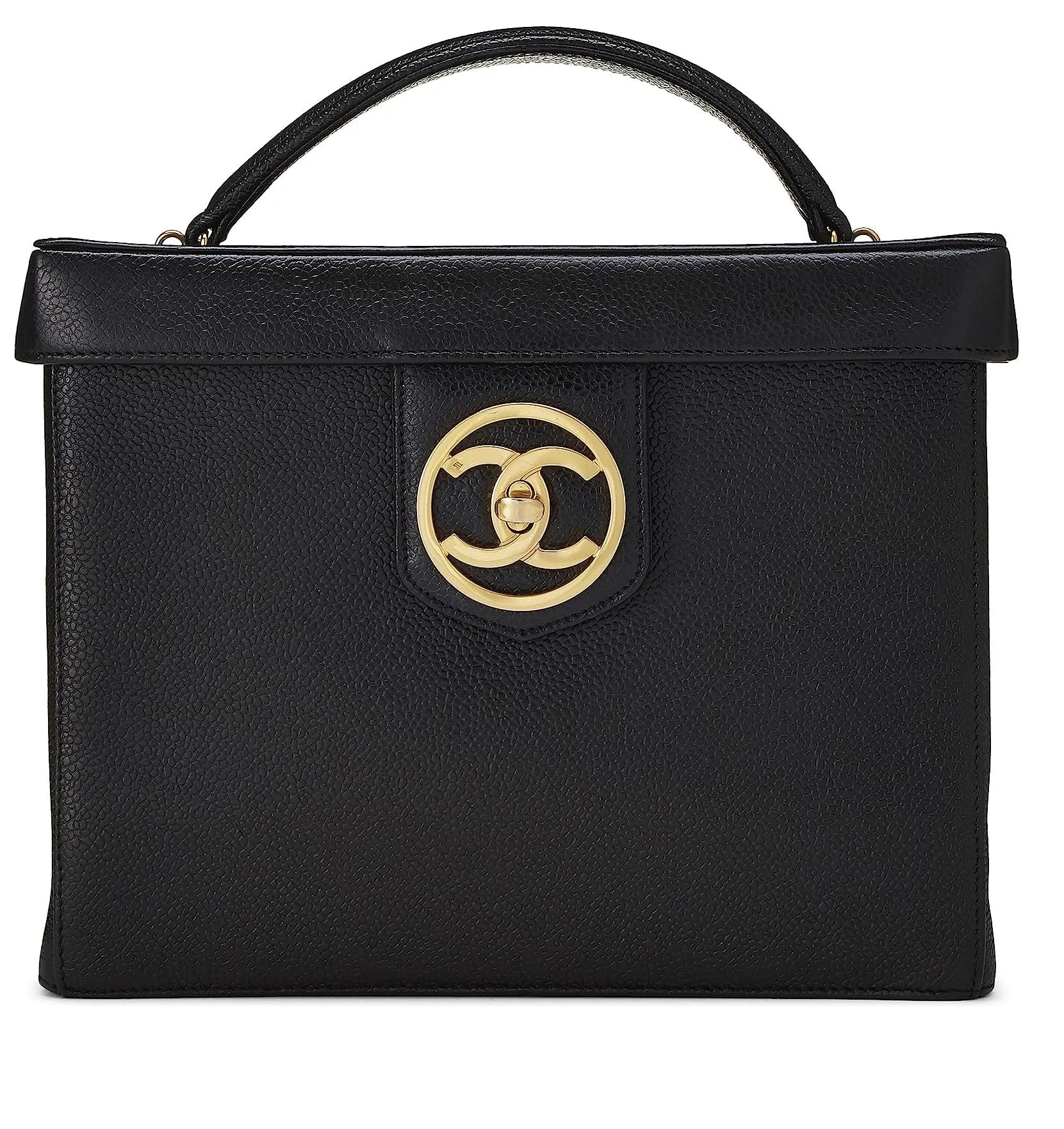 Chanel,  Black Caviar Vanity Large, Black