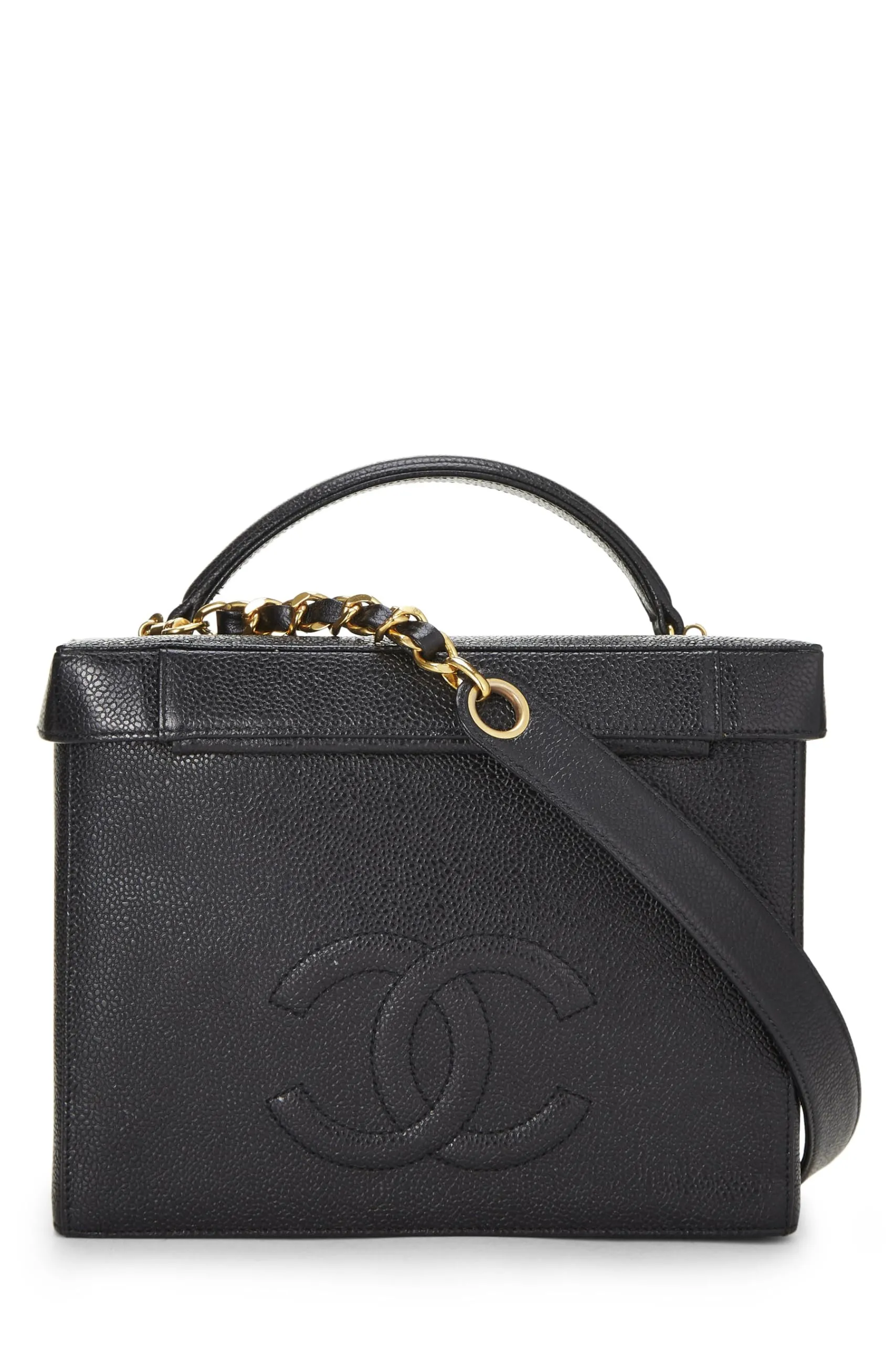 Chanel,  Black Caviar Vanity Large, Black