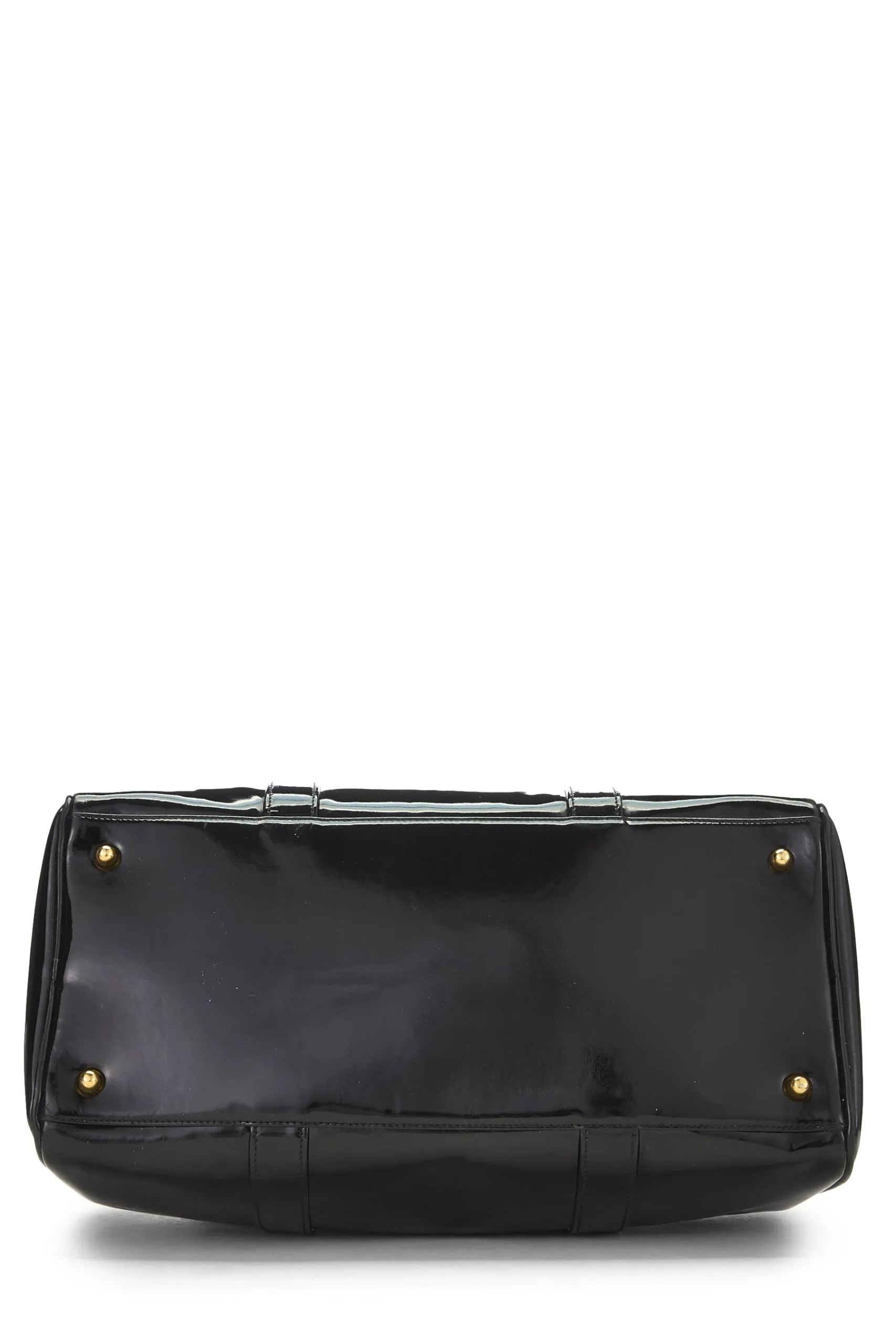 Chanel,  Black Patent Leather Boston, Black