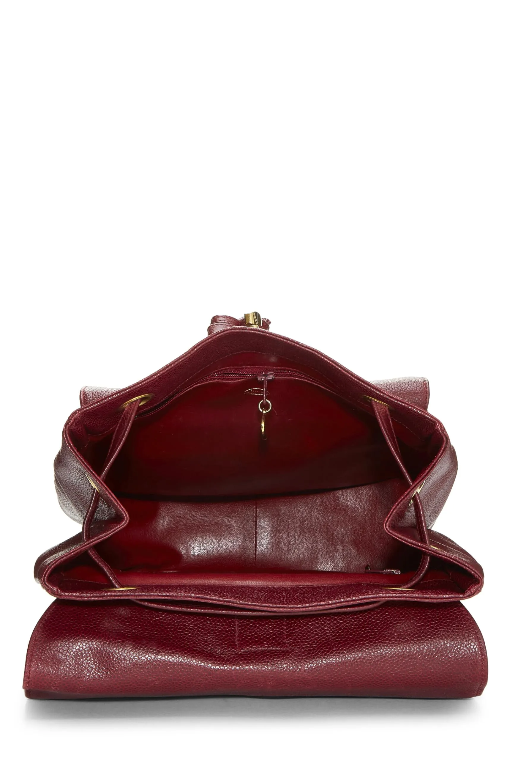 Chanel,  Burgundy Caviar Backpack Medium, Burgundy