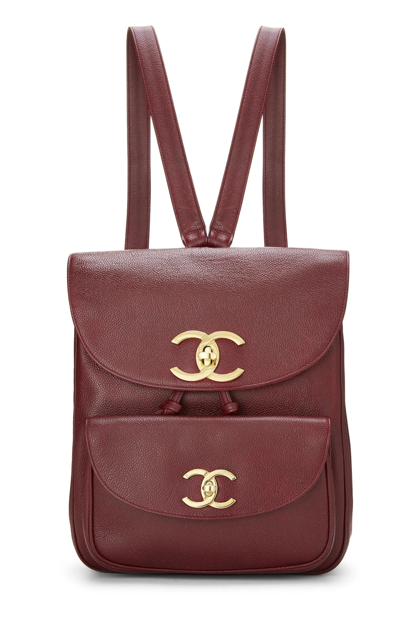 Chanel,  Burgundy Caviar Backpack Medium, Burgundy