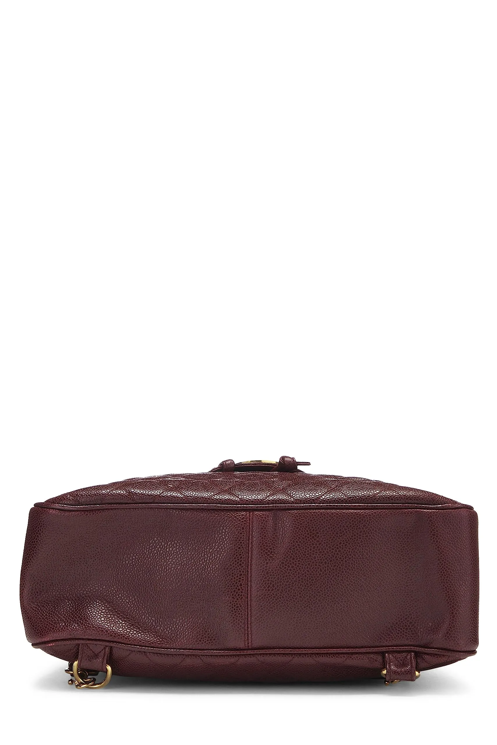 Chanel,  Burgundy Quilted Caviar Backpack Large, Burgundy