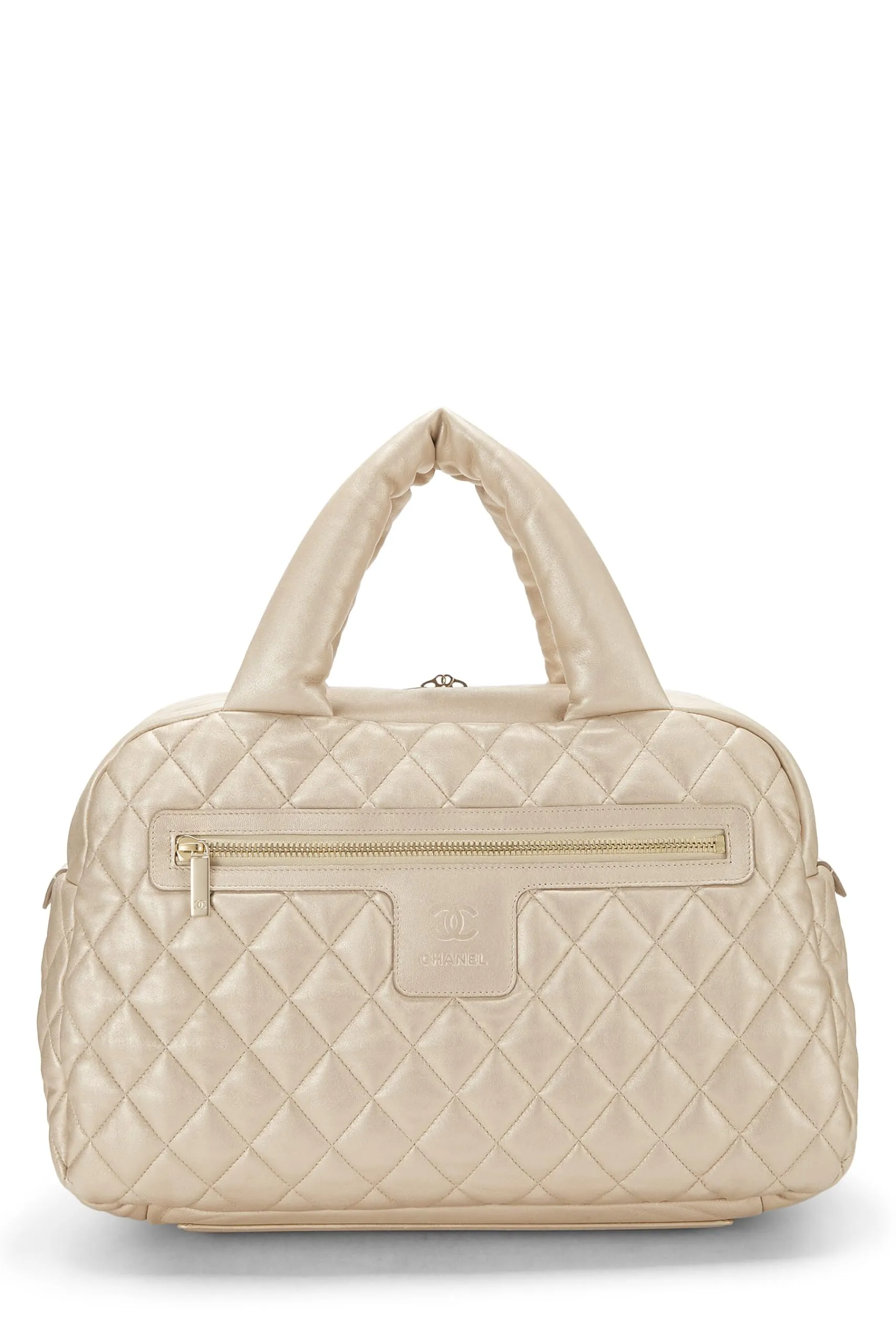 Chanel,  Gold Leather Coco Cocoon Bowling Bag, Gold