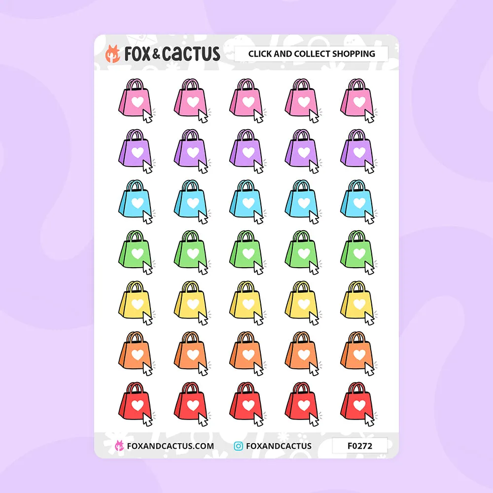 Click and Collect Shopping Stickers
