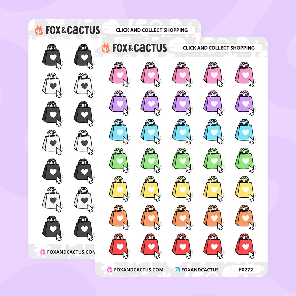 Click and Collect Shopping Stickers