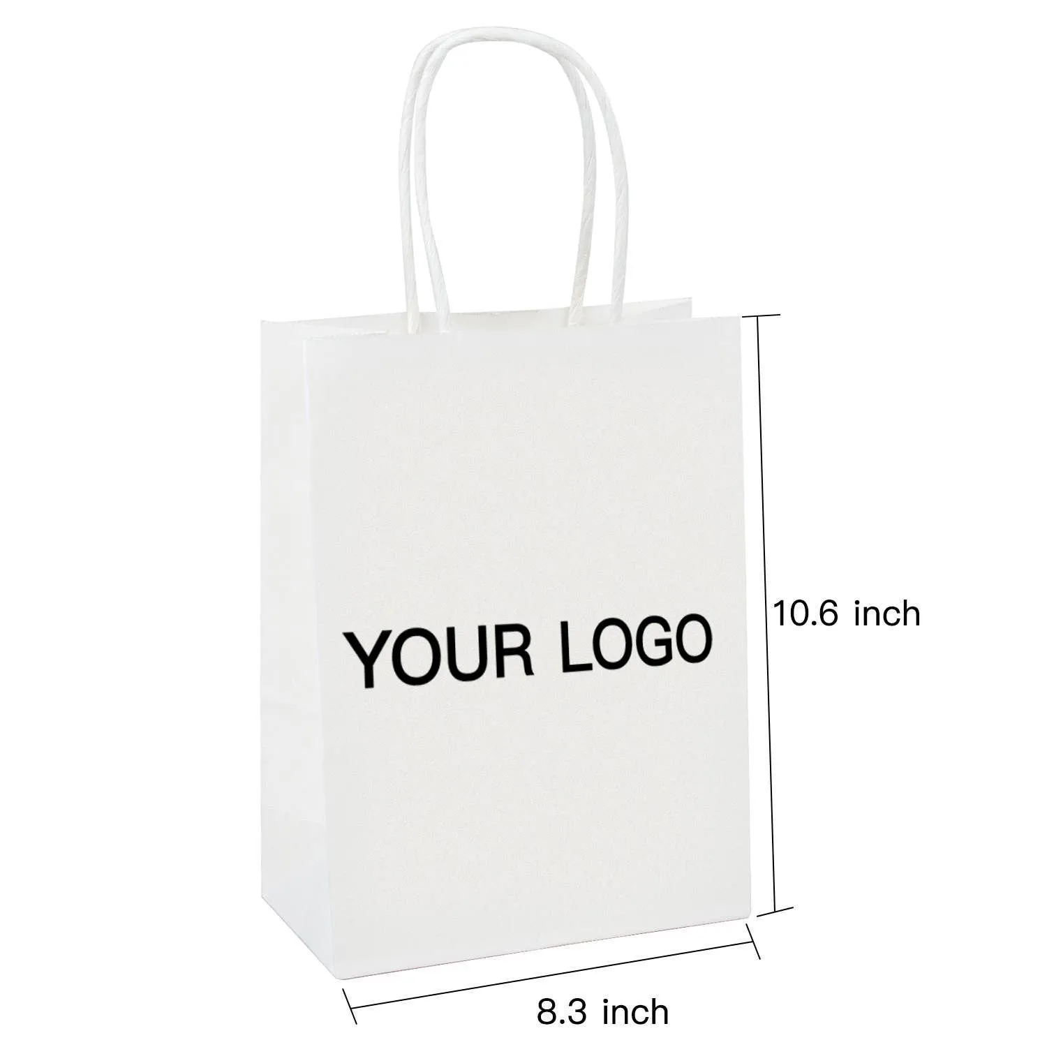 Custom Shopping Bags Kraft Paper Gift Bags - 500Pcs