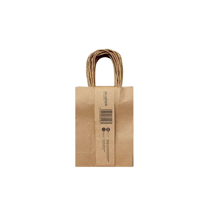 Ecopack Small/Accessory Twisted Handle Paper Bags (1 Pack/25 Bags)