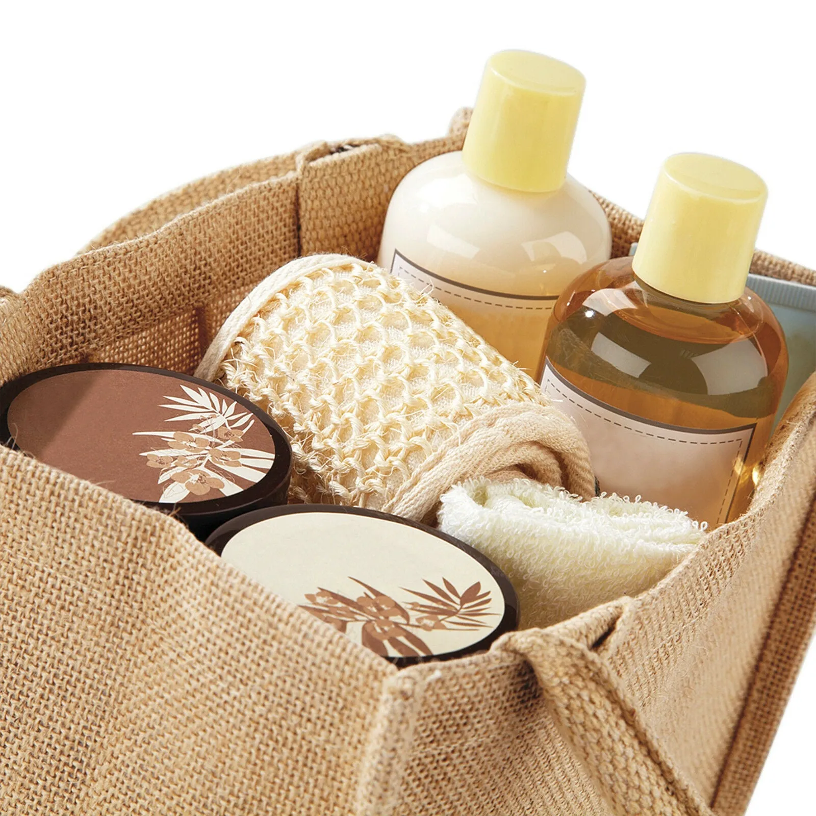 Medium Size Burlap Jute Tote Bags in Bulk, Set of 12