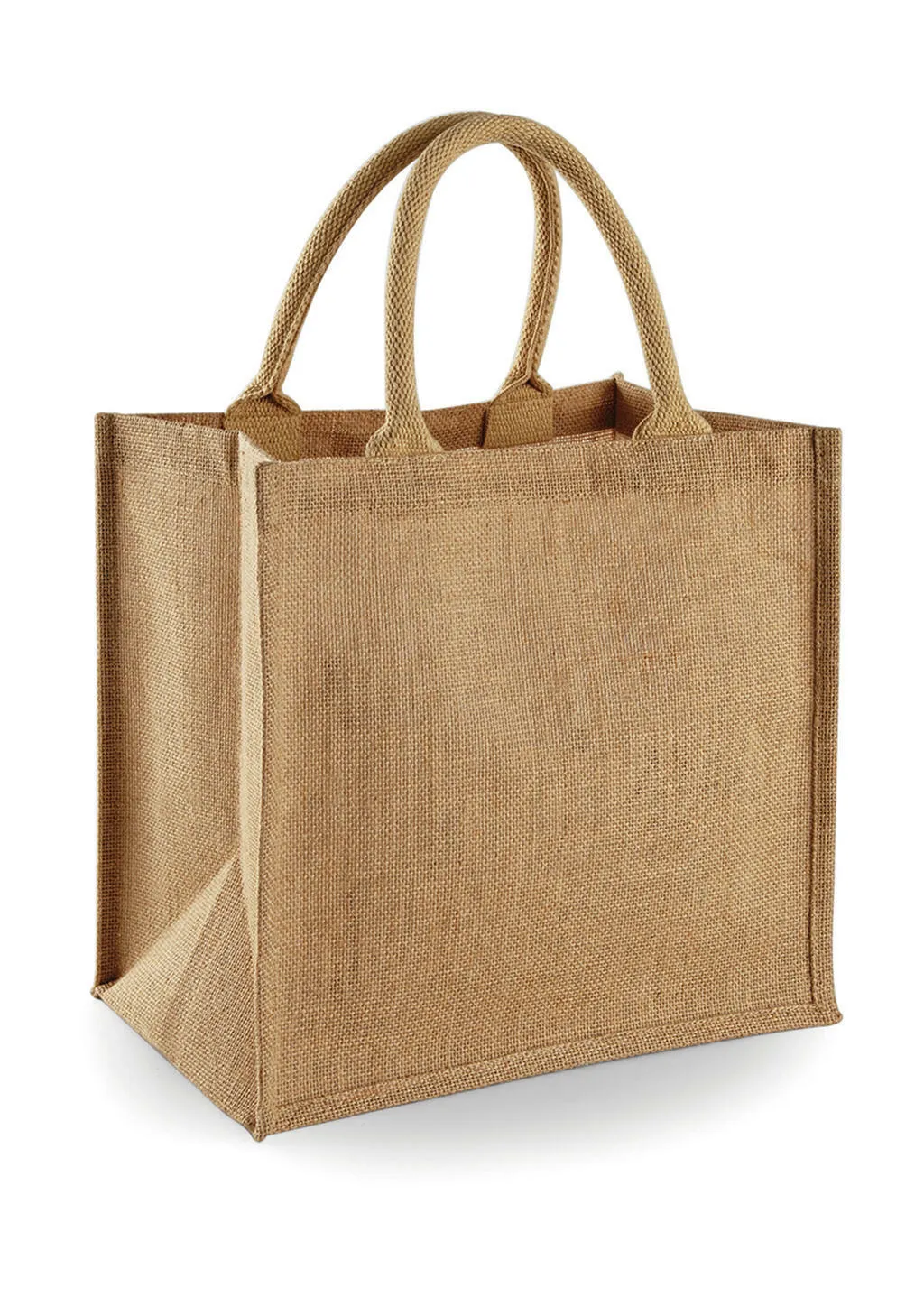 Medium Size Burlap Jute Tote Bags in Bulk, Set of 12