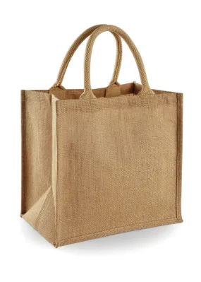 Medium Size Burlap Jute Tote Bags in Bulk, Set of 12