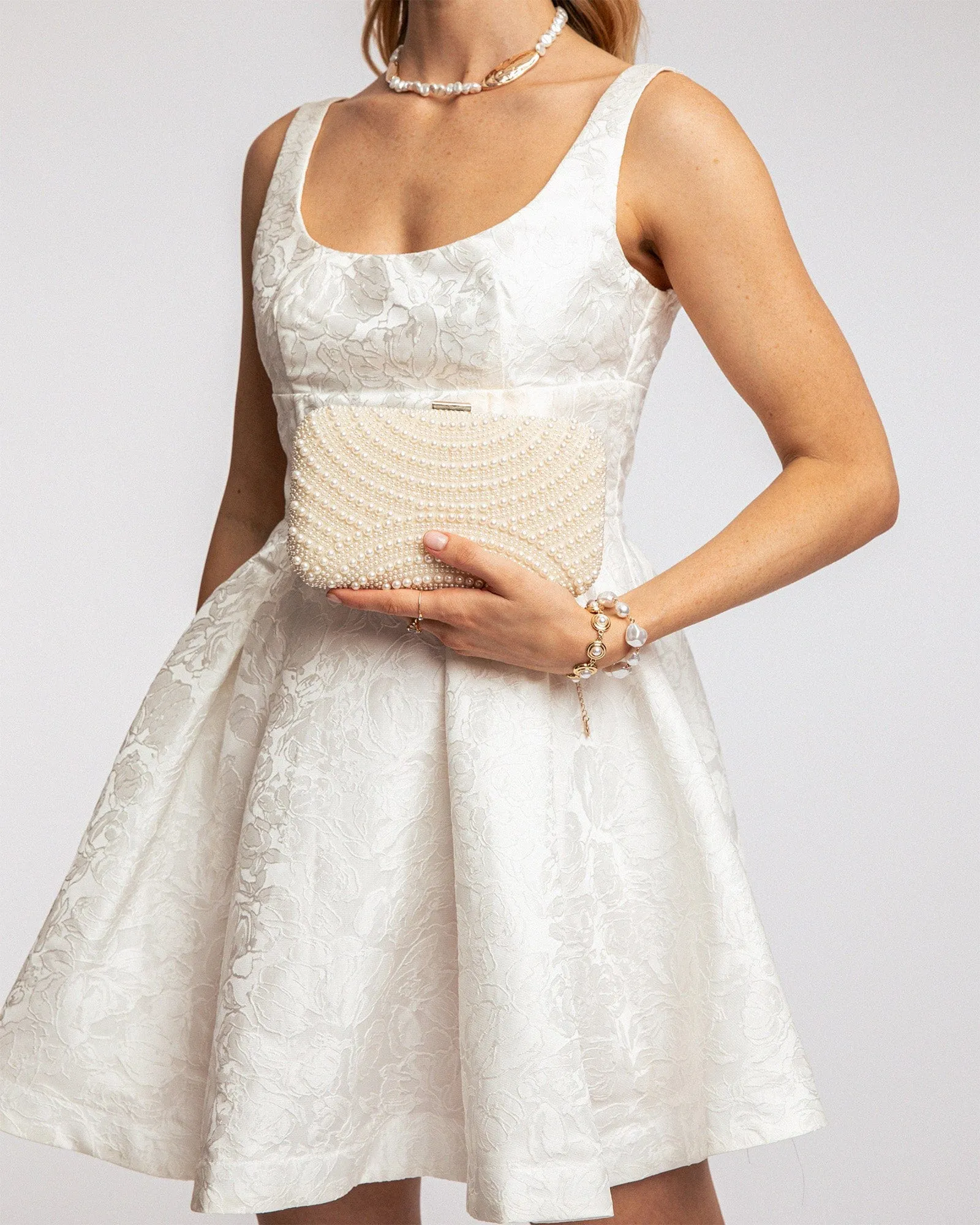 Pearl Eloise Pearl Box Clutch Bag
