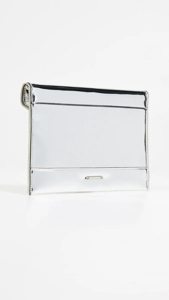 Rebecca Minkoff Leo Clutch -Silver Mirror