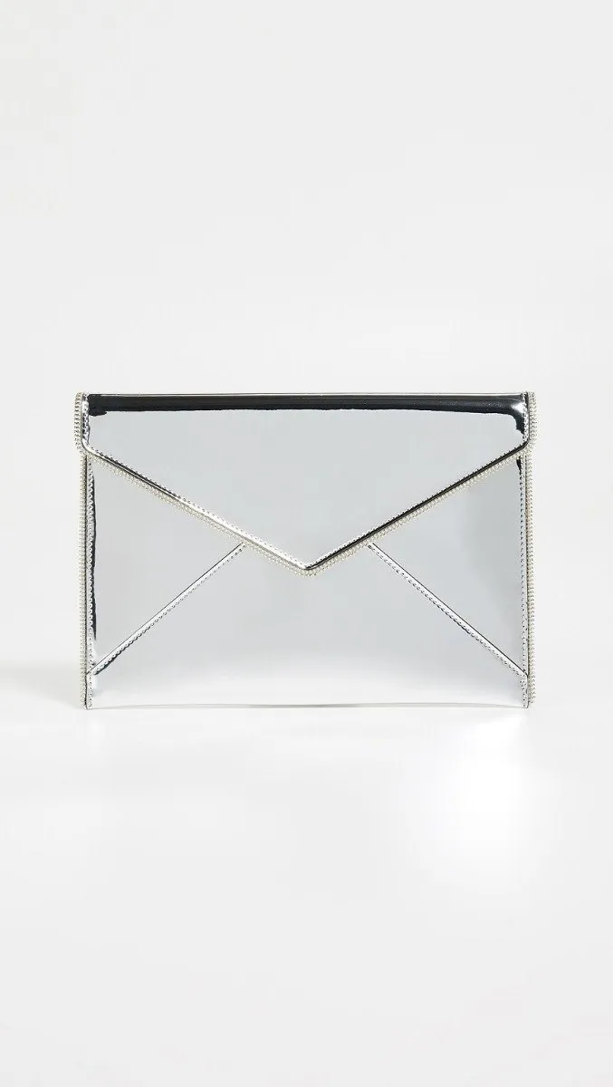 Rebecca Minkoff Leo Clutch -Silver Mirror