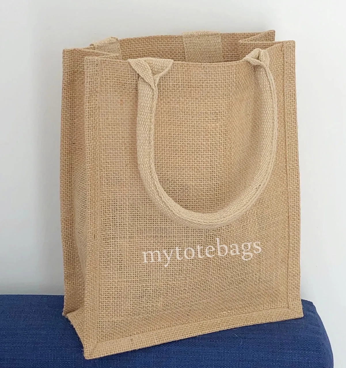 Small Size Burlap Jute Tote Bags, Natural Rustic Gifts