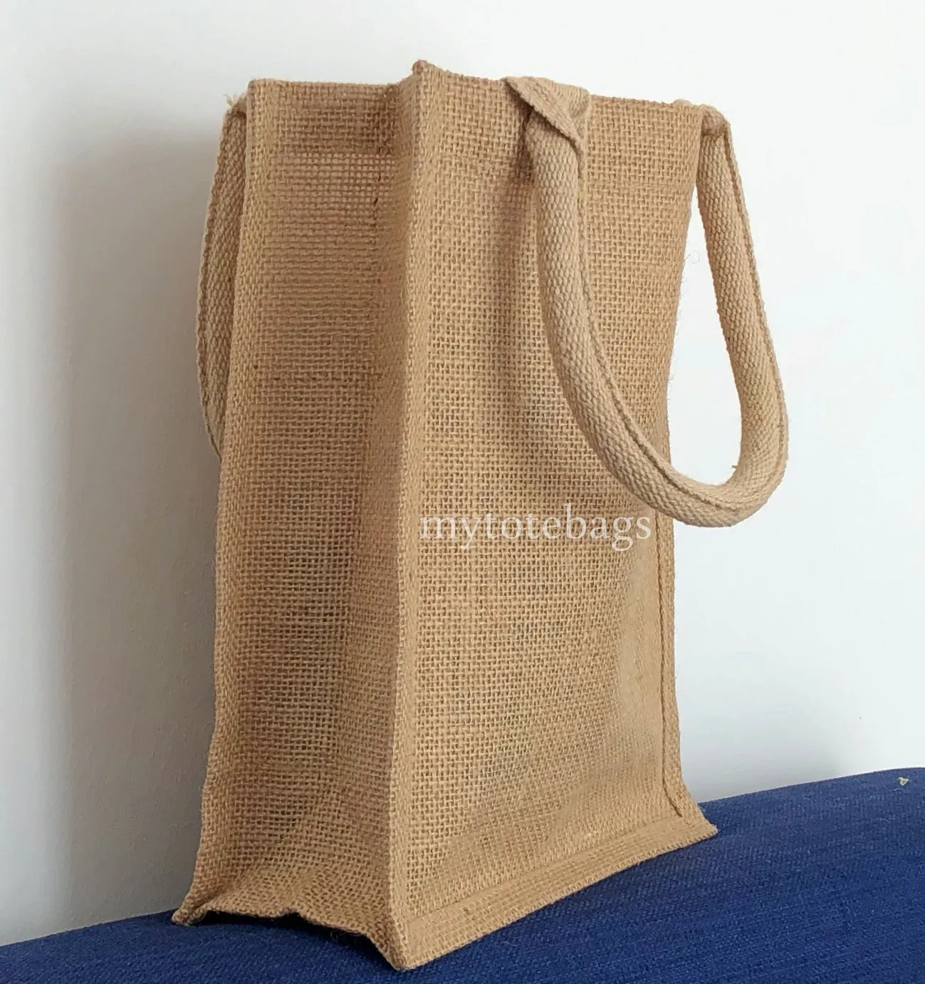 Small Size Burlap Jute Tote Bags, Natural Rustic Gifts