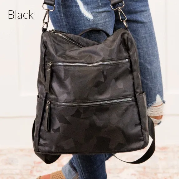 Stylish Sleek Convertible Handbag Tote Backpack