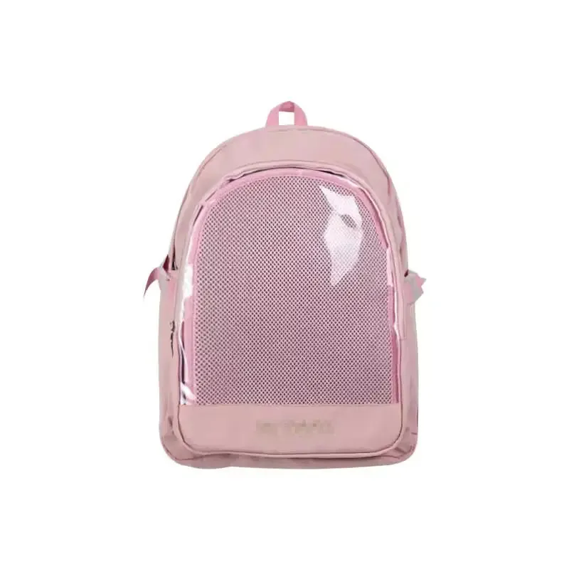 Uakiss Pink Backpacks for Women Fashion College Style Transparent Lolita Jk Casual Backpacks Original Y2k Harajuku Female Ita Bag