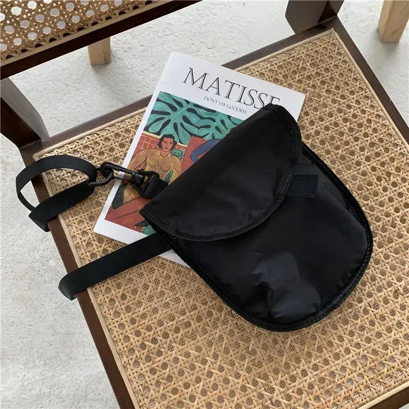 UAKISS  - Youda Winter Canvas Bag for Women Phone Coin Small Square Pouch Fashion Retro Diagonal Bags All-match Nylon Shoulder Pack