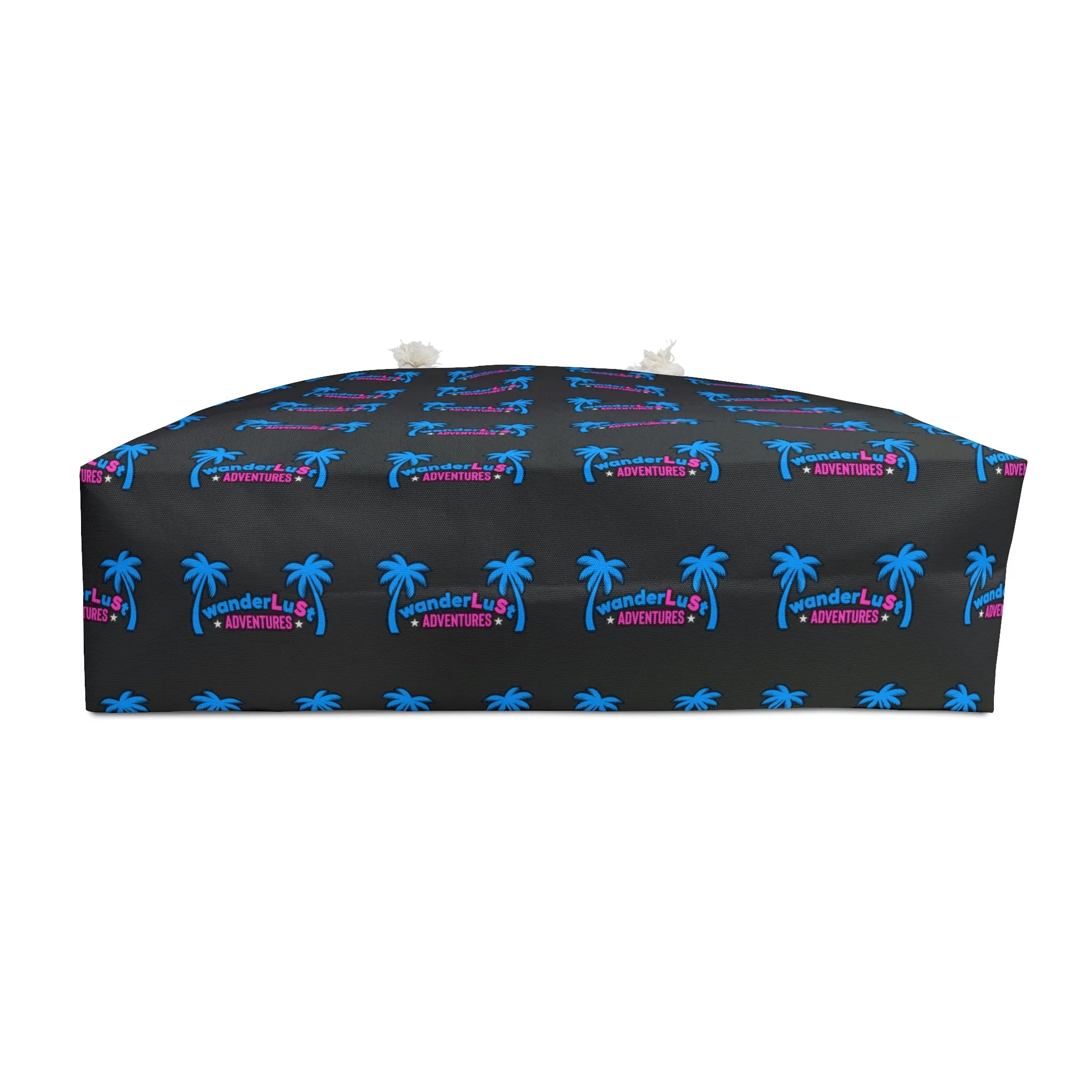 wanderLuSt ADVENTURES Small Logo Pattern Black Weekender Lifestyle Beach Travel Bag